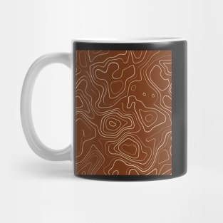 Terracotta Abstract Topography  Aeasthetic  Pattern Mug